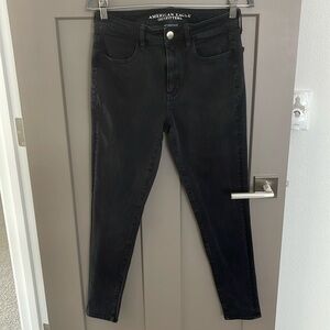 Black, American Eagle, 360* Super Stretch, Hi Rise Jeggings Size 8 Regular